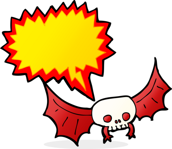 Bir insan tarafından çizilmiş konuşma baloncuğu olan garip kafatasları.