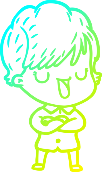 Bir insan tarafından çizilmiş bir karikatür kadın çizimi.