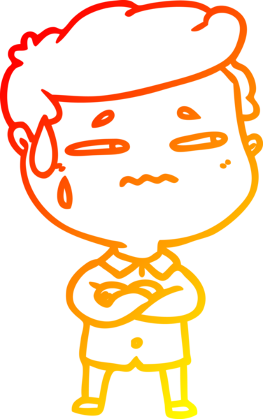 Bir insan tarafından çizilmiş karikatür çizimi.