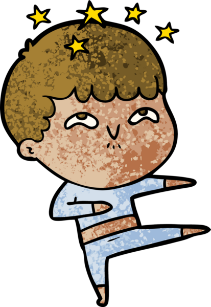 çizgi film bir insan tarafından çizilmiş hayret verici çocuk.