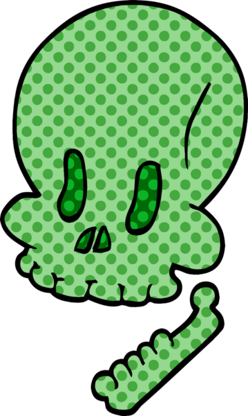 Bir insan tarafından çizilmiş cadılar bayramı kafatası karalaması.