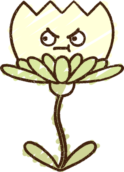 Bir insan tarafından çizilen çiçek tebeşiri