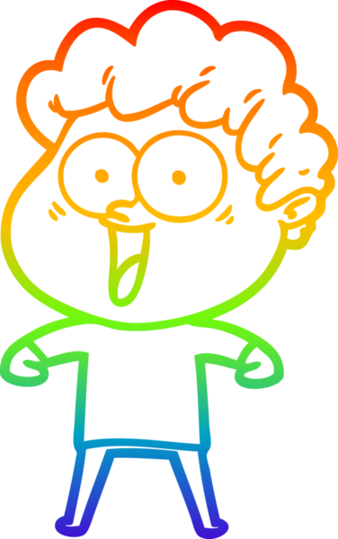 Bir insan tarafından çizilmiş mutlu bir adamın çizgi çizimi.