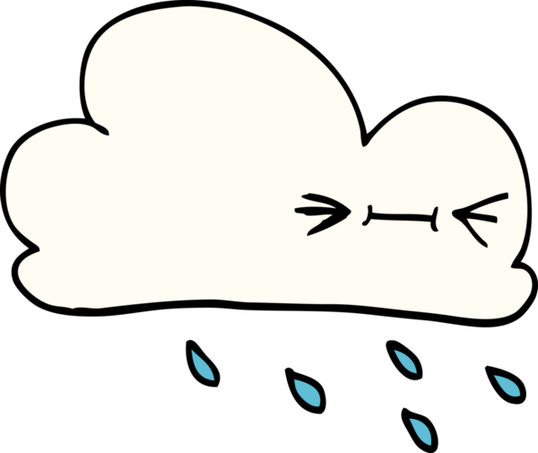 Bir insan tarafından çizilmiş karikatür karalaması etkileyici hava bulutu