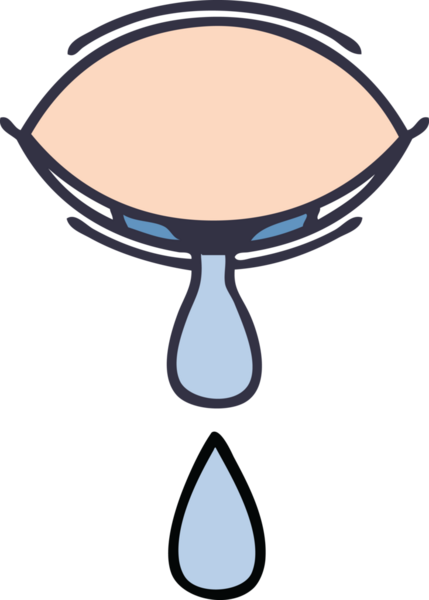 Bir insan tarafından çizilmiş tatlı bir göz karikatürü.