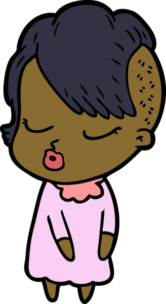 Bir insan tarafından çizilmiş güzel hippi kız.