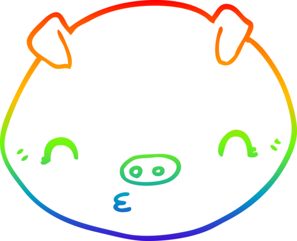 gökkuşağı gradyan çizimi bir insan tarafından çizilmiş domuz çizgi