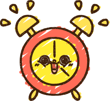 Bir insan tarafından çizilen Alarm Saati Tebeşiri