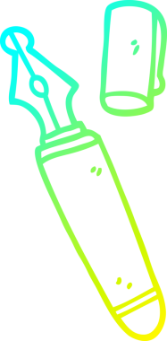 Bir insan tarafından çizilmiş bir karikatür dolmakalemi.