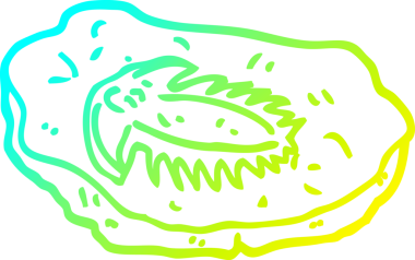 Bir insan tarafından çizilmiş eski bir karikatürün soğuk gradyan çizimi