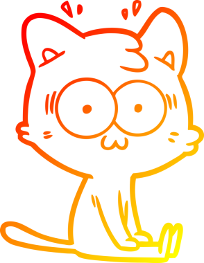 İnsan tarafından çizilmiş bir çizgi filmin sıcak eğimli çizimi.