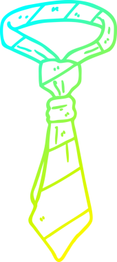 Bir insanın çizdiği karikatür ofis kravatının soğuk gradyan çizgisi.