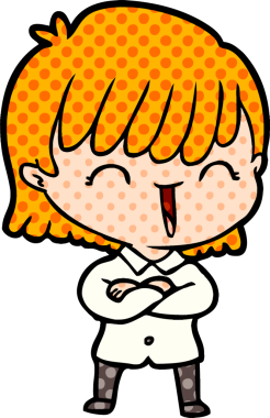 Bir insan tarafından çizilmiş karikatür kadın.