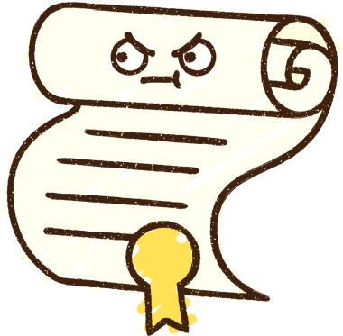 Bir insan tarafından çizilmiş Sertifika Tebeşiri