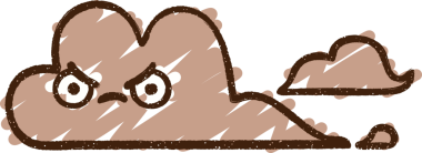 Öfkeli Fırtına Bulutu Tebeşiri Bir insan tarafından çiziliyor