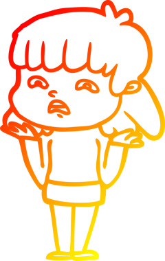 İnsan tarafından çizilmiş endişeli bir karikatür çizimi.