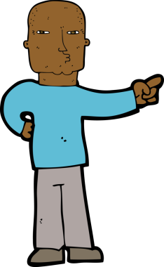 Bir insan tarafından çizilmiş çizgi filmdeki adam.