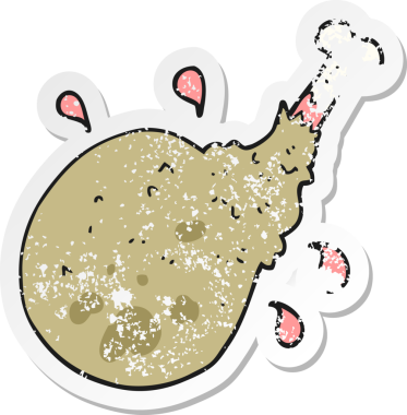 Bir insan tarafından çizilmiş bir karikatürün gerilimli etiketi.