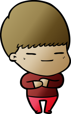 Bir insan tarafından çizilmiş kendini beğenmiş bir çocuk.