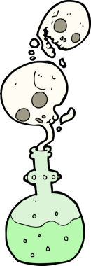 Bir insan tarafından çizilmiş karikatür iksiri