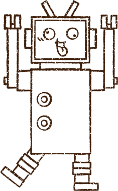 Robot Kömür Bir insan tarafından çizilmiş