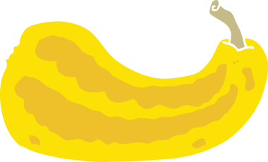 Bir insan tarafından çizilmiş düz renk çizgi film kabağı