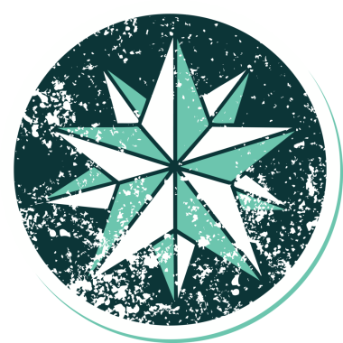 Bir insan tarafından çizilmiş bir yıldızın sembolik dövmeli görüntüsü