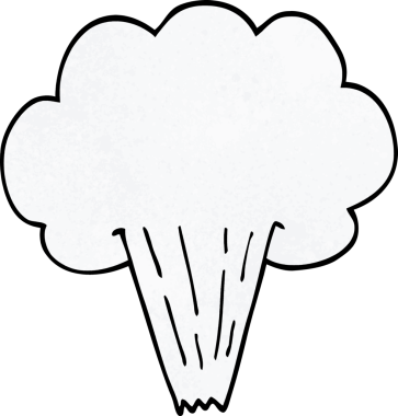 Bir insan tarafından çizilmiş karikatür rüzgarı.