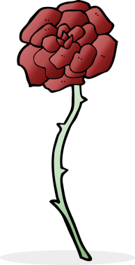 Bir insan tarafından çizilmiş gül dövmesi.