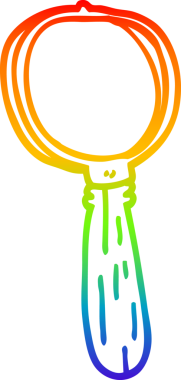 gökkuşağı gradyan çizgi çizimi bir insan tarafından çizilmiş bir çizgi büyüteç