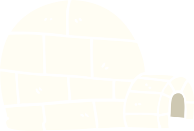 Bir insan tarafından çizilmiş karalama kış eskimosu.