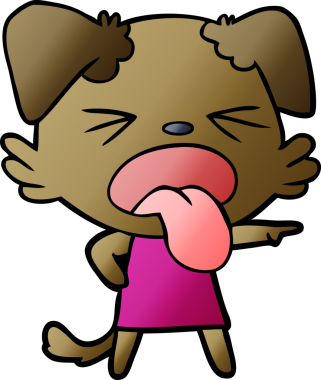 Bir insan tarafından çizilmiş iğrenç bir çizgi film.