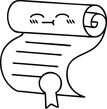 Bir insan tarafından çizilen sözleşmenin çizgi çizimi