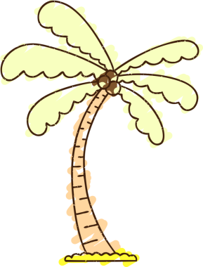 Bir insan tarafından çizilen Palmiye Ağacı Tebeşiri