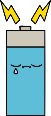 Bir insan tarafından çizilmiş güzel bir pil karikatürü.