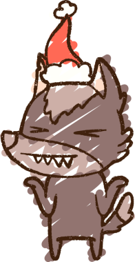 Bir insan tarafından çizilen Noel Köpeği Tebeşiri