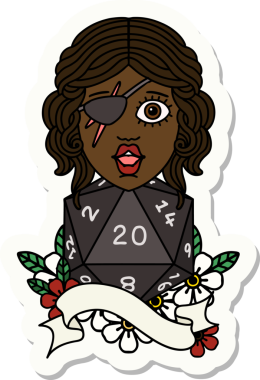 Bir insan tarafından çizilmiş doğal 20 zarlı düzenbaz insan etiketi.