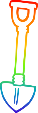gökkuşağı gradyan çizgi çizimi bir insan tarafından çizilmiş kürek
