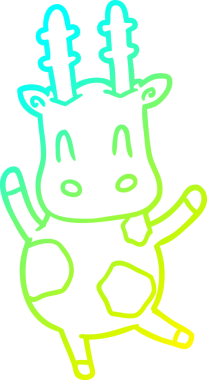 Bir insan tarafından çizilmiş şirin bir zürafanın soğuk gradyan çizgisi