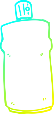 Bir insan tarafından çizilen çizgi film spreyinin soğuk gradyan çizimi