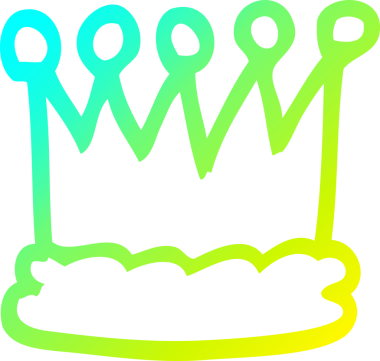 Bir insan tarafından çizilmiş altın karikatür çizimi.