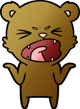 Bir insan tarafından çizilmiş bir çizgi film karakteri.