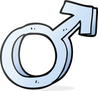 Bir insan tarafından çizilmiş serbest çizim erkek sembolü