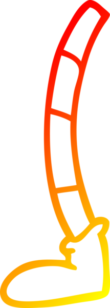 Bir insan tarafından çizilmiş bir çizgi filmin sıcak gradyan çizimi