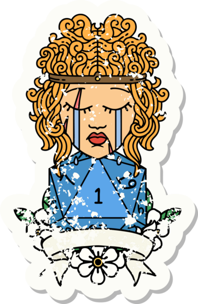 Retro Dövme Tarzı Ağlayan Barbar İnsan Bir insan tarafından çizilmiş doğal bir ruloyla