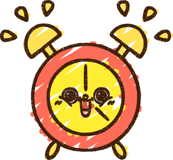 Bir insan tarafından çizilen Alarm Saati Tebeşiri