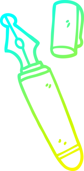 Bir insan tarafından çizilmiş bir karikatür dolmakalemi.