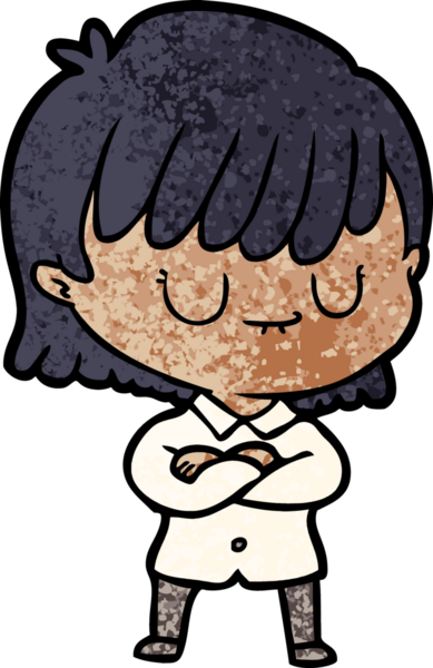 Bir insan tarafından çizilmiş karikatür kadın.