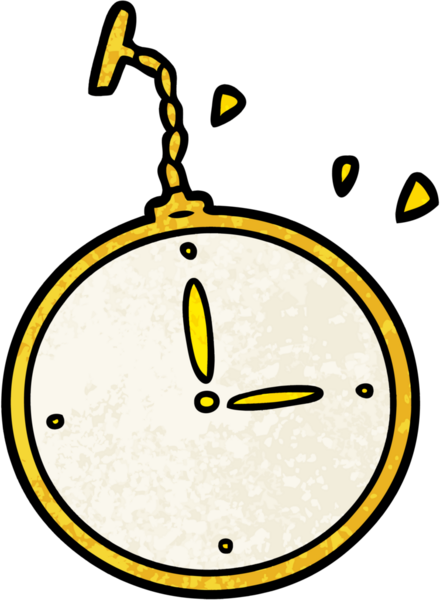 Bir insan tarafından çizilmiş cep saati.