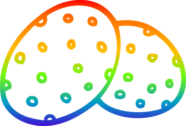 gökkuşağı gradyan çizgi çizimi bir insan tarafından çizilmiş bir çizgi film kurabiyesi